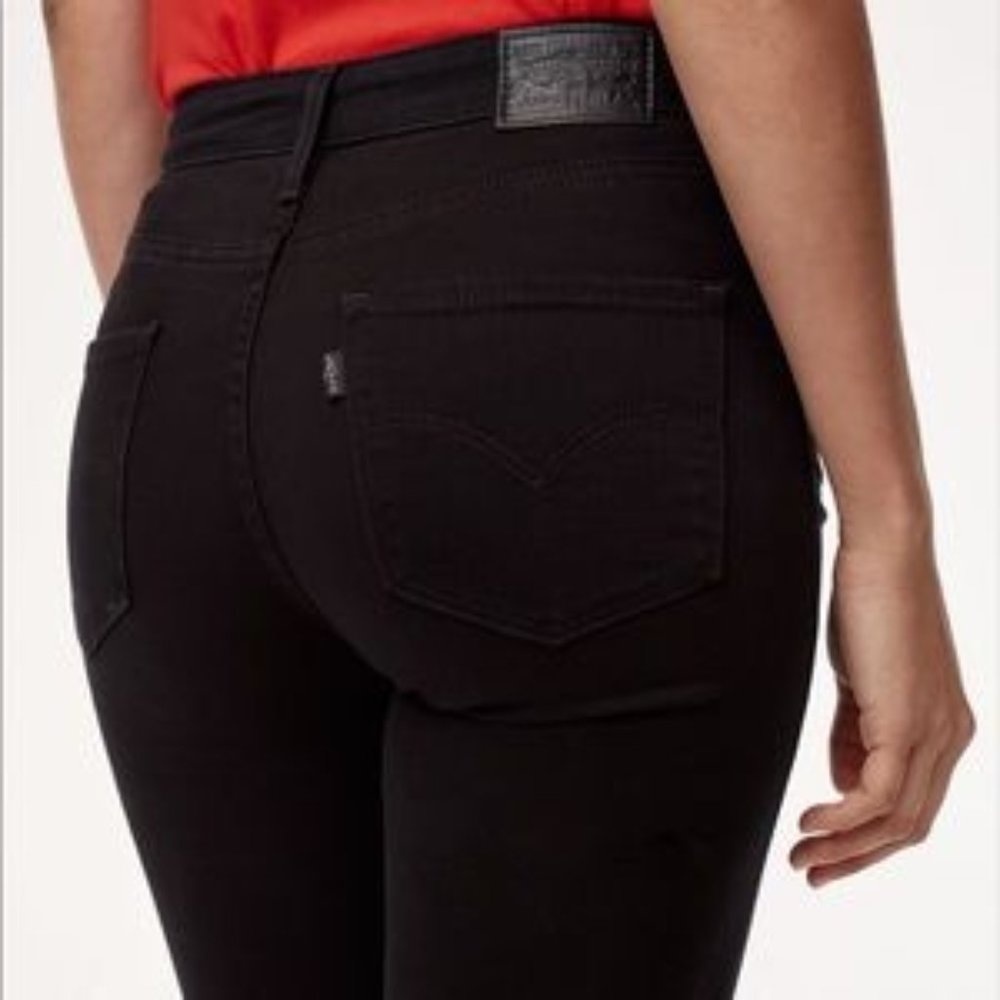 Levi's Straight Leg Black Jeans, 26